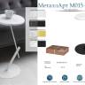 Стол приставной круглый МеталлАрт М015 черный мрамор/черный