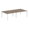 SG.258.OD.44.WH / Рабочая станция 2800х1638х750 / профиль: 40х40 белый; столешница: дуб темный