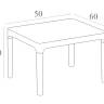 Столик пластиковый журнальный Sky Side Table желтый 600х500х400 мм