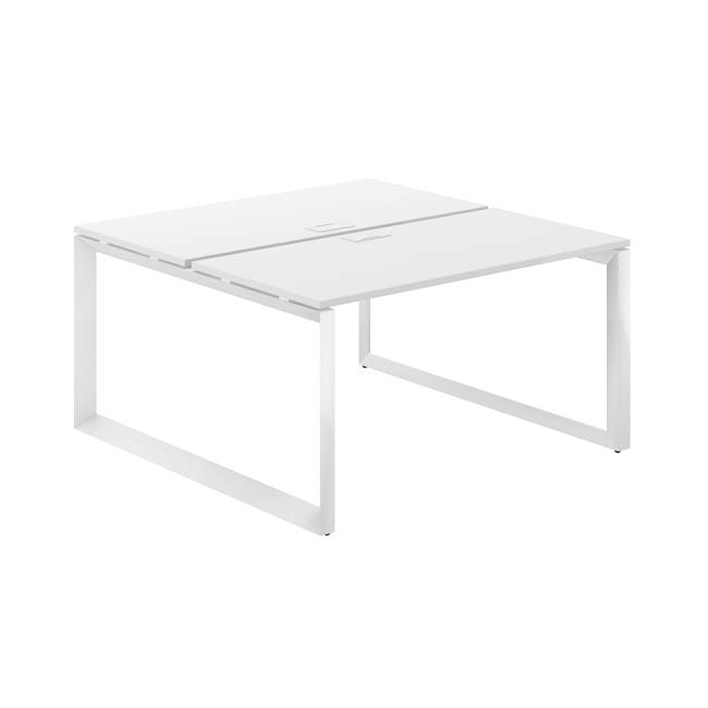 PR.245.WH.O59.WH / Рабочая станция 1400х1438х750 / профиль: 59х59 белый; столешница: белый