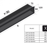 Решётка Kratki Luft 12x40 черная