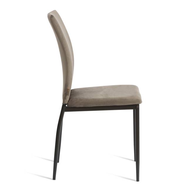 Стул Капри/Capri (мод.BC565-DC)/2 шт. в упаковке металл, флок, 43х53х92см, темно-серый HLR24/черный (Комплект из 2 шт.) темно-серый металл, флок