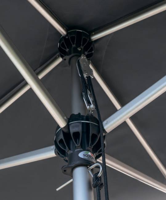 Зонт-парусник 2.9х2.9 м Vela Titanium титан, слоновая кость 2900х2900 мм