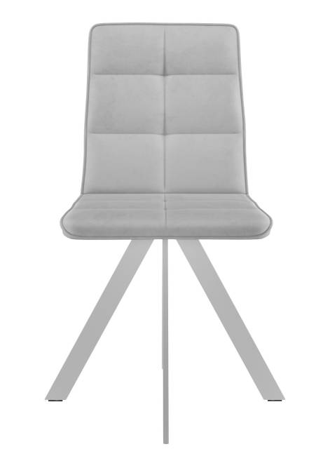 Стул DikLine 230 поворотный B22 GREY, ножки белые