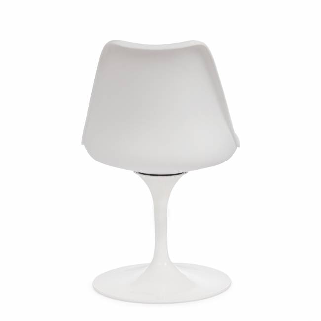 Стул Тулип Фэшн Чаир/Tulip Fashion Chair (мод.109) металл/пластик/, 48х55х81см, белый/белый (Комплект из 2 шт.) белый металл/пластик/PU