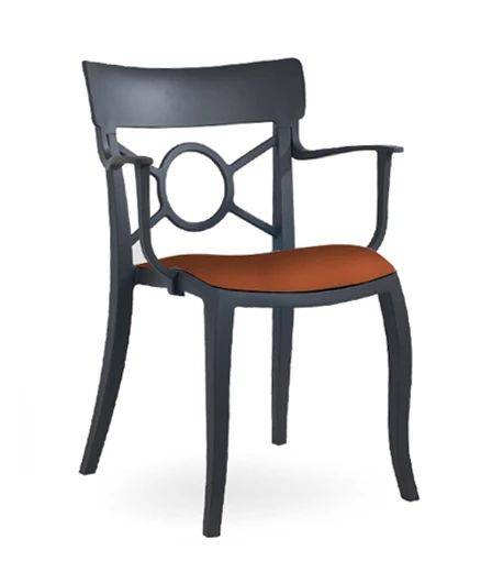 Кресло пластиковое с обивкой Opera-K Soft 590х550х840 мм