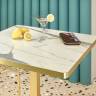Столешница квадратная Laminate для подстолья Tiffany белый мрамор Каррара 600х600х30 мм