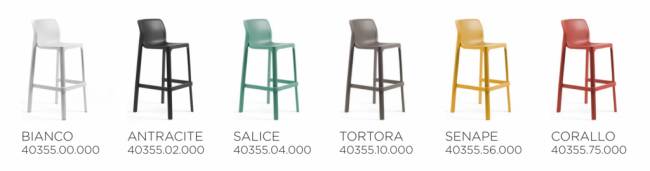 Стул пластиковый барный Net Stool тортора 490х525х1015 мм
