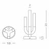 Светильник металлический настольный Luna Lighting белый матовый 100х100х230 мм