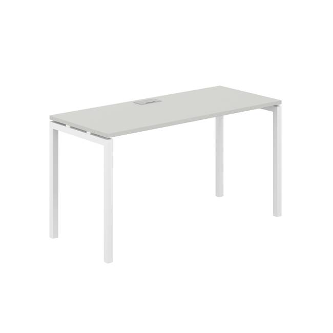 SG.202.SH.44.WH / Стол 1400х600х750 / профиль: 40х40 белый; столешница: серый бархат