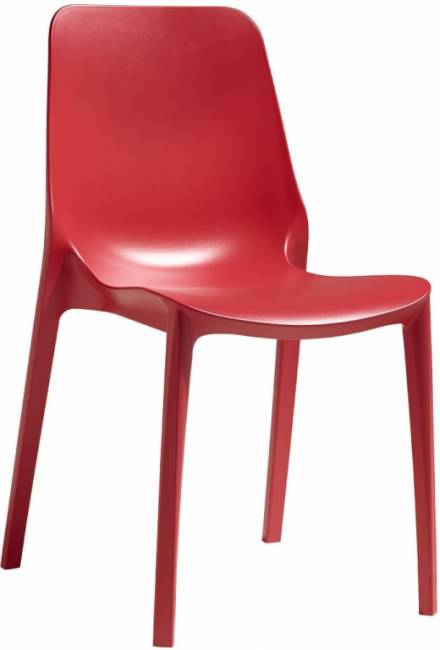 Стул пластиковый Ginevra красный 480х560х860 мм