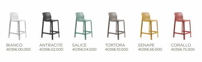 Стул пластиковый полубарный Net Stool Mini тортора 485х510х900 мм