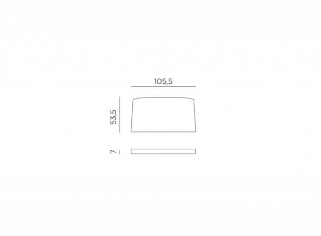 Подушка для дивана Net Bench серый 535х1055х70 мм