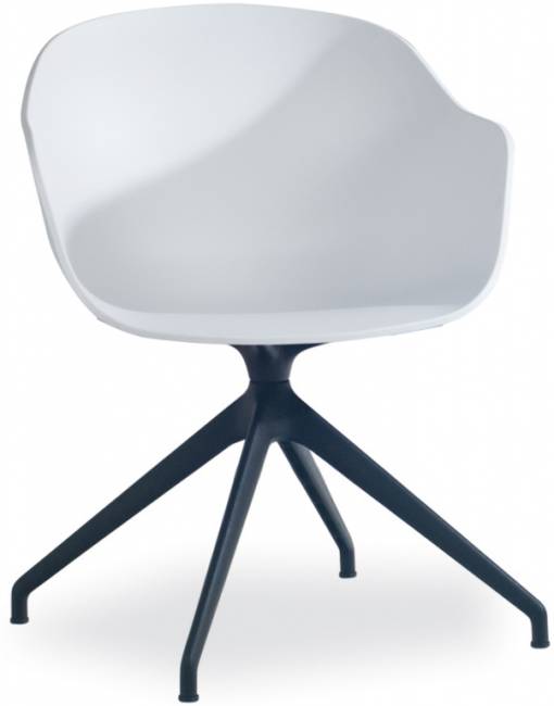 Кресло офисное для посетителей Globe-K Swivel белый 590х520х770 мм