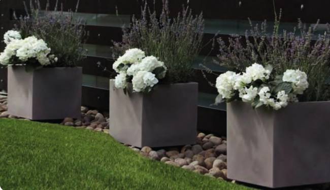 Кашпо пластиковое Iris Vase рубиновый 500х500х500 мм