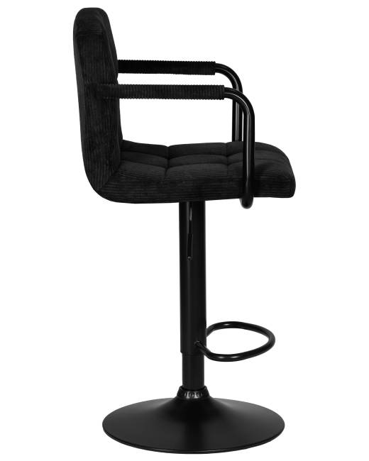 Набор 2 шт Стул барный DOBRIN KRUGER ARM BLACK, черный вельвет (LAR-E2041-52)
