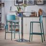 Стул пластиковый барный Joy-S Bar 75 голубой 478х507.5х994 мм