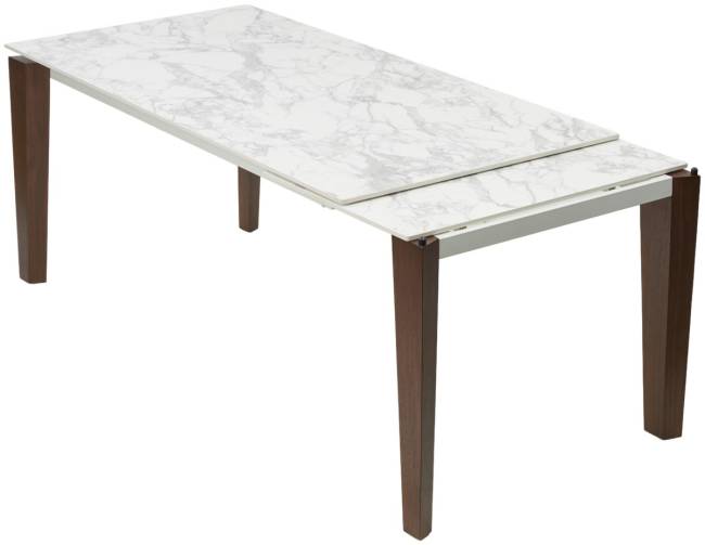Стол ЭЗМИР (ESMIR) 180 цвет АРАБЕСКАТО (MATTE ARABESCATO SOLID CERAMIC) / ОРЕХ, ®DISAUR Стол ЭЗМИР (ESMIR) 180 цвет АРАБЕСКАТО (MATTE ARABESCATO SOLID CERAMIC) / ОРЕХ, ®DISAUR