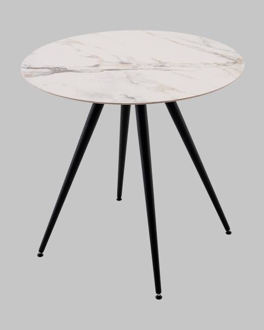 Стол Ники круглый столешница керамика Ice Jade 800