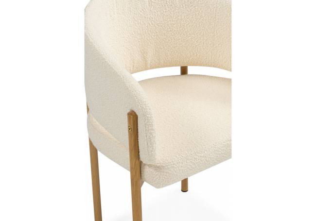Janin white / wooden metal