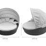 Лаунж-диван плетеный Shell-sunshade антрацит Ø1800х860 мм