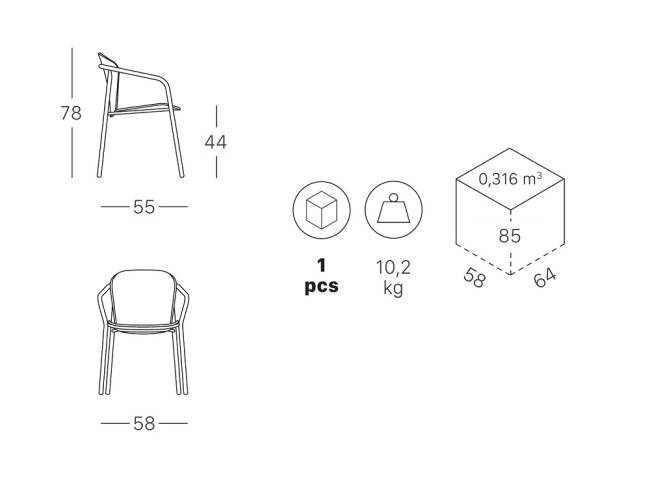 Кресло деревянное Finn Metal Wood винтажная бронза, белый ясень 580х550х780 мм