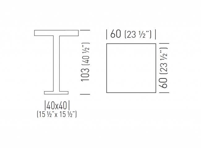 Стол пластиковый Tkitt BQAJ 600х600х1050 мм Стол пластиковый Tkitt BQAJ 600х600х1050 мм