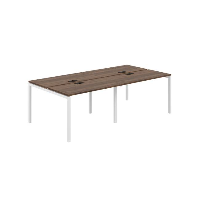 SG.251.DM.44.WH / Рабочая станция 2400х1238х750 / профиль: 40х40 дуб модена; столешница: дуб модена