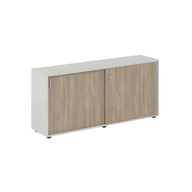 SG.703.SH.OD / Шкаф купе 1638х400х750 низкий, с замком / корпус цвет: серый бархат, фасады: дуб темный