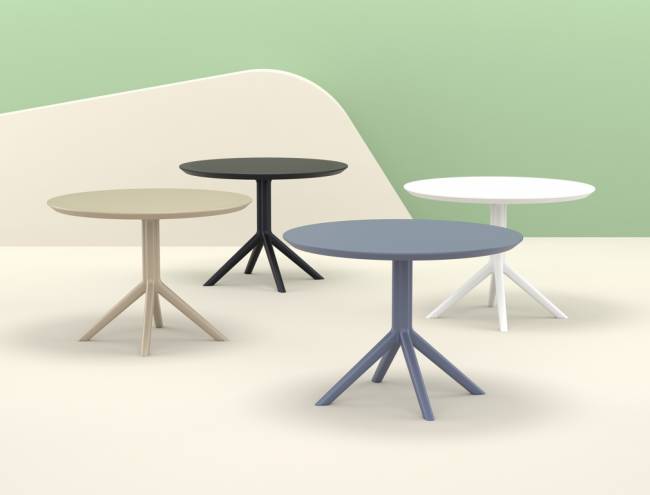 Стол пластиковый Sky Table Ø105 темно-серый Ø1050х740 мм