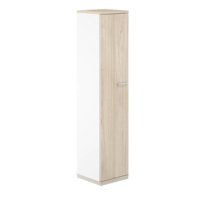 AG.209.WH.AR.AR.L / Шкаф 5 ур. 400х400х1833 с высокой дверью / корпус: белый, топ/дно: ак.равелло, фасады: ак.равелло