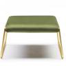 Пуф с обивкой Lisa Lounge Pouf сатинированная латунь, зеленый 630х550х350 мм