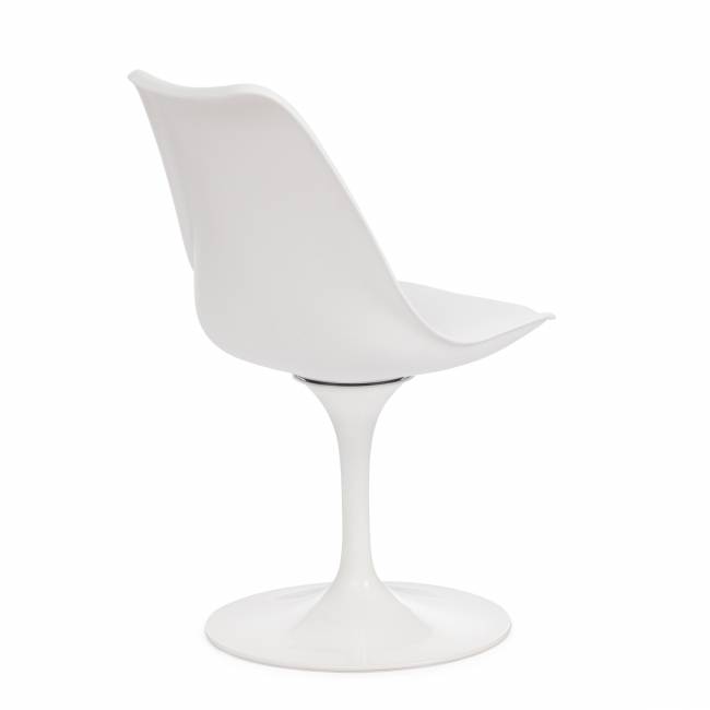 Стул Тулип Фэшн Чаир/Tulip Fashion Chair (мод.109)/1 шт. в упаковке металл/пластик/, 48х55х81см, белый/белый белый металл/пластик/PU