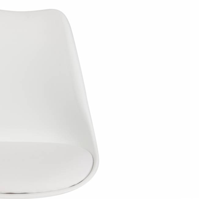 Стул Тулип Фэшн Чаир/Tulip Fashion Chair (мод.109)/1 шт. в упаковке металл/пластик/, 48х55х81см, белый/белый белый металл/пластик/PU