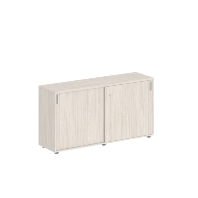 SG.702.OL.OL / Шкаф купе 1438х400х750 низкий, с замком / корпус: дуб светлый, фасады: дуб светлый