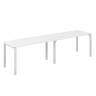 SG.227.WH.63.WH / Рабочая станция s-b-s 3200х600х750 / профиль: 60х30 белый; столешница: белый