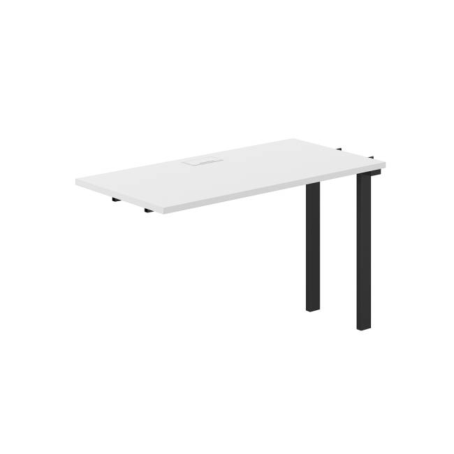 PR.261.WH.O59.BL / Секция рабочей станции s-b-s 1200х600х750 / профиль: 59х59 черный; столешница: белый