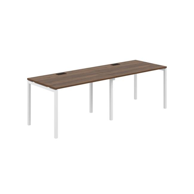 SG.223.DM.44.WH / Рабочая станция s-b-s 2400х800х750 / профиль: 40х40 дуб модена; столешница: дуб модена
