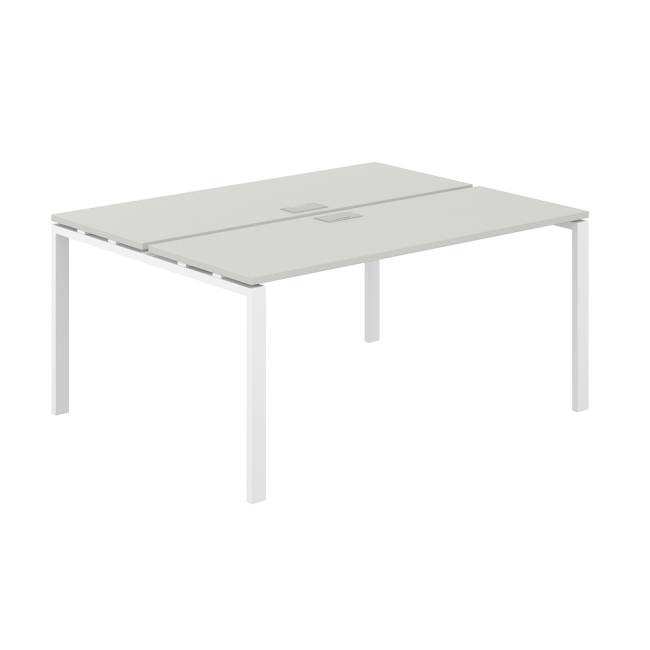 SG.243.SH.63.WH / Рабочая станция 1600х1238х750 / профиль: 60х30 белый; столешница: серый бархат