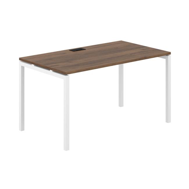 SG.202.DM.63.WH / Стол 1400х600х750 / профиль: 60х30 белый; столешница: дуб модена