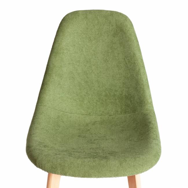 Стул Синди Софт/Cindy Soft (мод.C1021F1-1) фактурный велюр/дерево бук, 55х48х83см, зеленый/натуральный (Комплект из 4 шт.) зеленый фактурный велюр/дерево бук