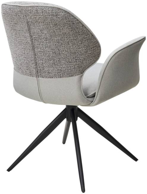 Стул ЛЕННЕ (LENNE) 360 град. поворот., цвет СЕРЫЙ MILAN-450/ MOHAIR-151, ткань/ Черный, ®DISAUR