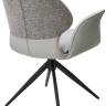 Стул ЛЕННЕ (LENNE) 360 град. поворот., цвет СЕРЫЙ MILAN-450/ MOHAIR-151, ткань/ Черный, ®DISAUR