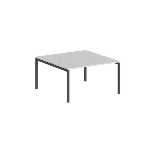 SG.246.WH.44.AN / Рабочая станция 1600х1438х750 / профиль: 40х40 антрацит; столешница:  белый