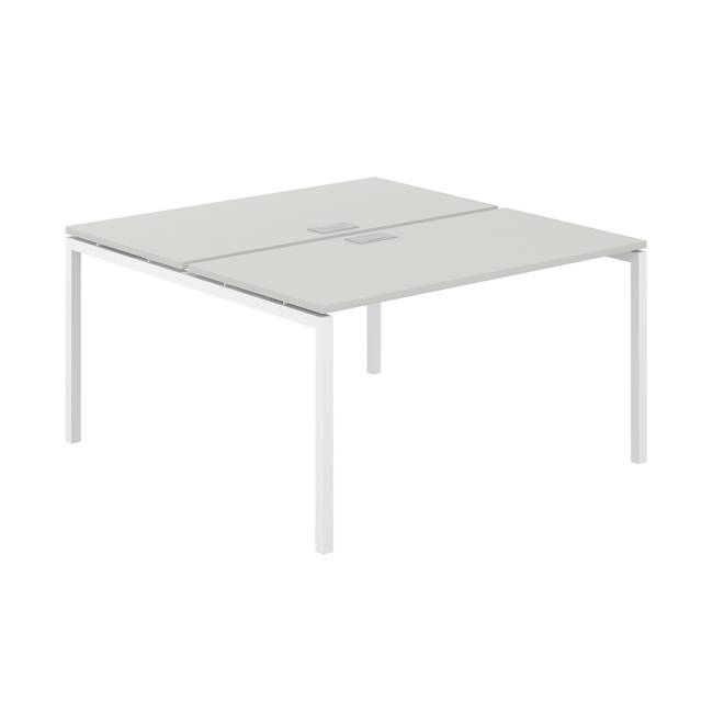SG.245.SH.44.WH / Рабочая станция 1400х1438х750 / профиль: 40х40 белый; столешница: серый бархат