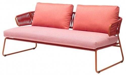 Диван плетеный с подушками Lisa Sofa Club терракотовый 1700х820х750 мм