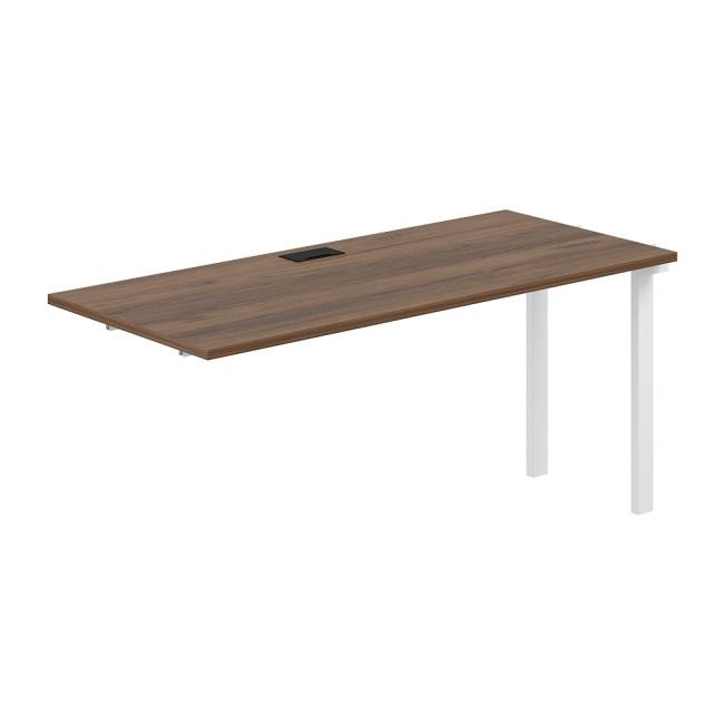 PR.268.DM.O59.WH / Секция рабочей станции s-b-s 1600х700х750 / профиль: 59х59 белый; столешница: дуб модена