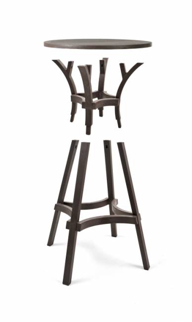 Стол пластиковый барный Combo High 70 терра Ø700х1105 мм