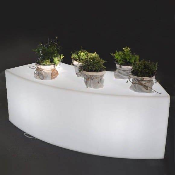 Скамья модульная светящаяся Snake Lighting IN белый 1230x530x430 мм