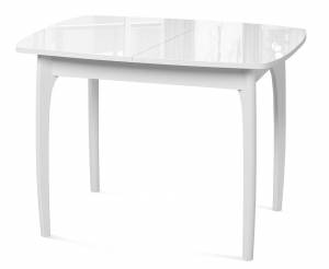 Стол DikLine M15 белый/стекло белое optiwhite